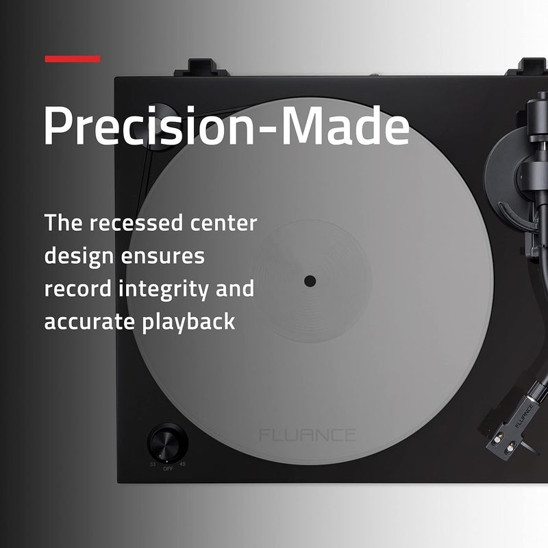 Fluance Acrylic Platter Mat for Turntables - Reduces Vibrations for Improved Sound Clarity for Vinyl Record Playback, Antistatic, Precision Machined, Compatible with 12" Record Players (PM50) - Image 5